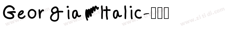 Georgia ltalic字体转换